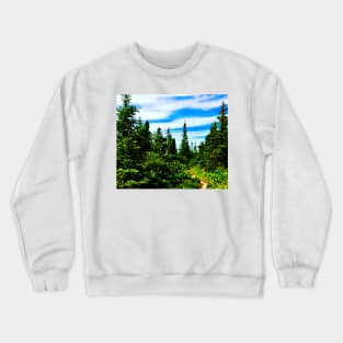 Trail hike through the pines Crewneck Sweatshirt